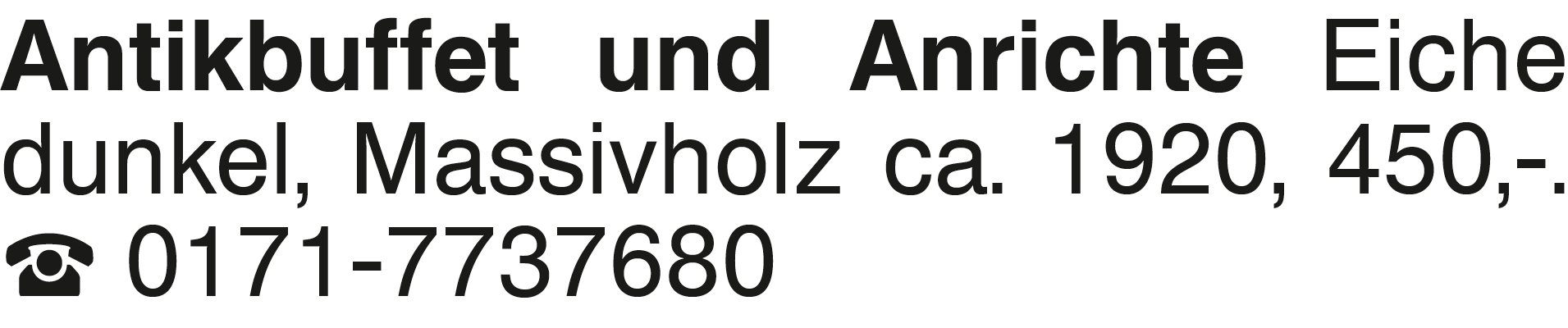 Vorschaubild der Anzeige, (Id: 2002584)