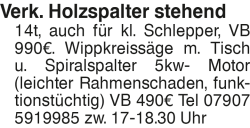 Vorschaubild der Anzeige, (Id: 2034621)