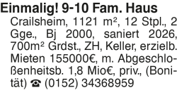 Vorschaubild der Anzeige, (Id: 2075121)
