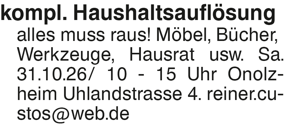 Vorschaubild der Anzeige, (Id: 2087835)