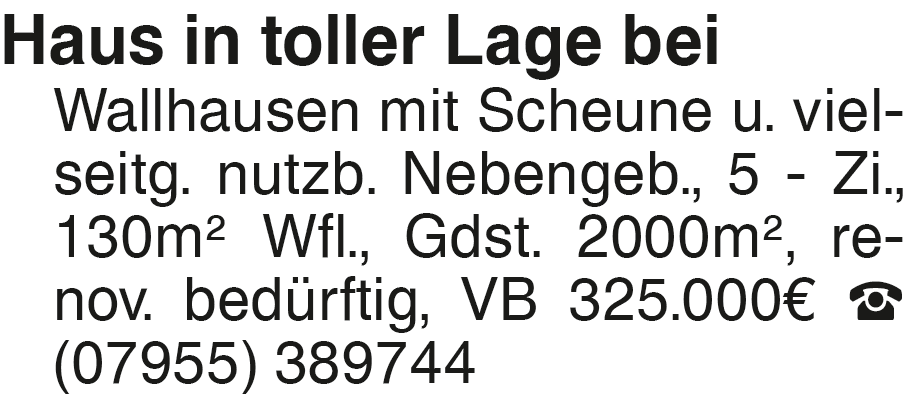 Vorschaubild der Anzeige, (Id: 2038870)