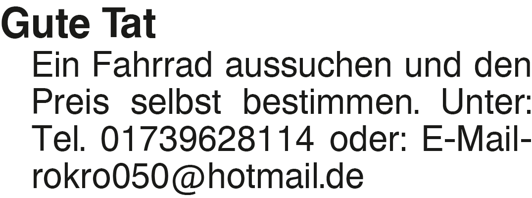 Vorschaubild der Anzeige, (Id: 2058938)