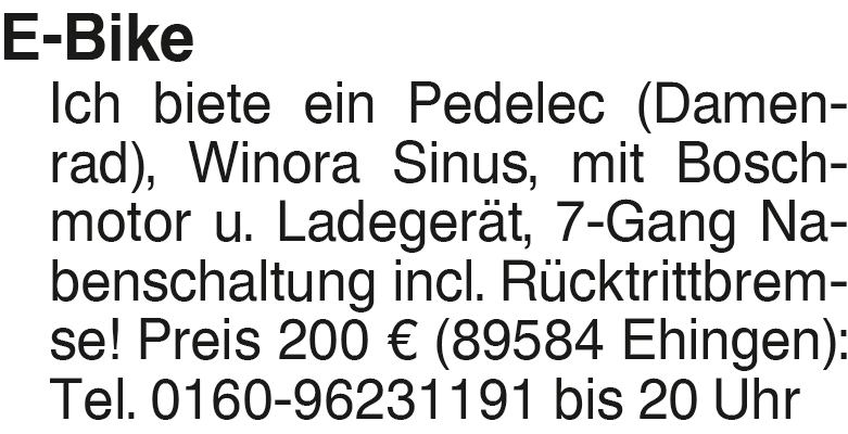 Vorschaubild der Anzeige, (Id: 2060512)