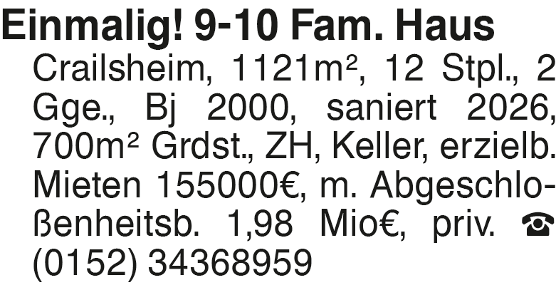 Vorschaubild der Anzeige, (Id: 2065125)