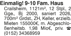 Vorschaubild der Anzeige, (Id: 2065125)