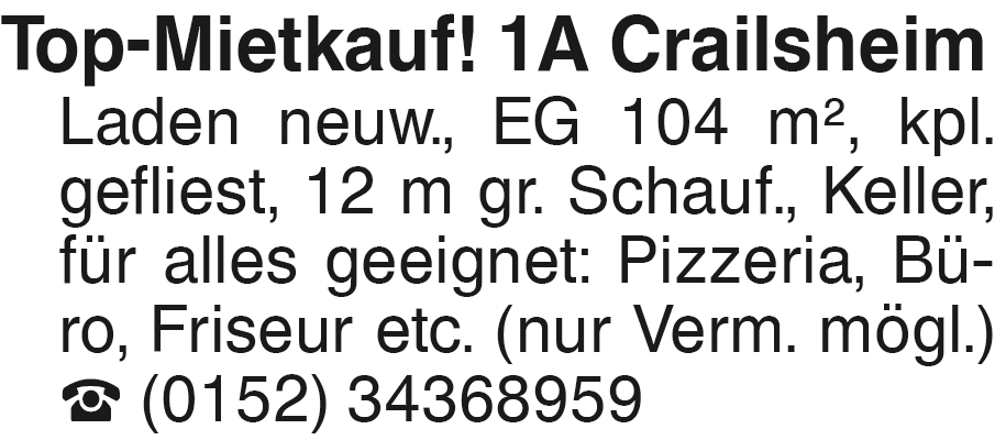 Vorschaubild der Anzeige, (Id: 2065126)