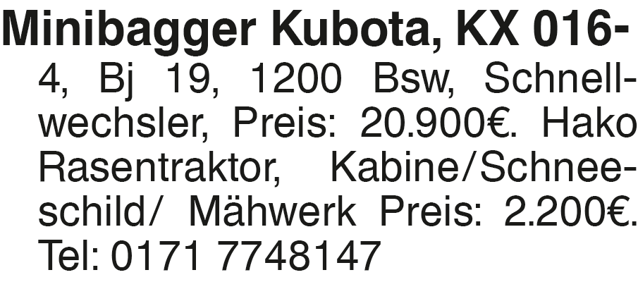 Vorschaubild der Anzeige, (Id: 2071877)