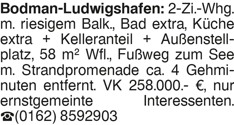 Vorschaubild der Anzeige, (Id: 2087787)